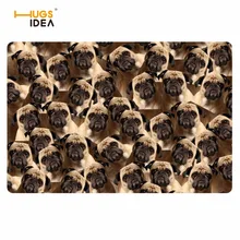 HUGSIDEA резиновая Ковры спереди Tapete тонкий двери Коврики Милые 3D животных собака мопс Хаски узор Кухня Ванная комната Спальня двери, пол коврики