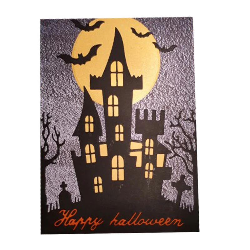 

Adv-one Customized Halloween Stencil Metal Cutting Dies Cut Practice Hands-on DIY Scrapbooking Album Craft dies Tool