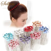 Наборы для волос 20 шт. 8 мм Стразы шпильки для волос роскошные свадебные украшения для волос заколки аксессуары много