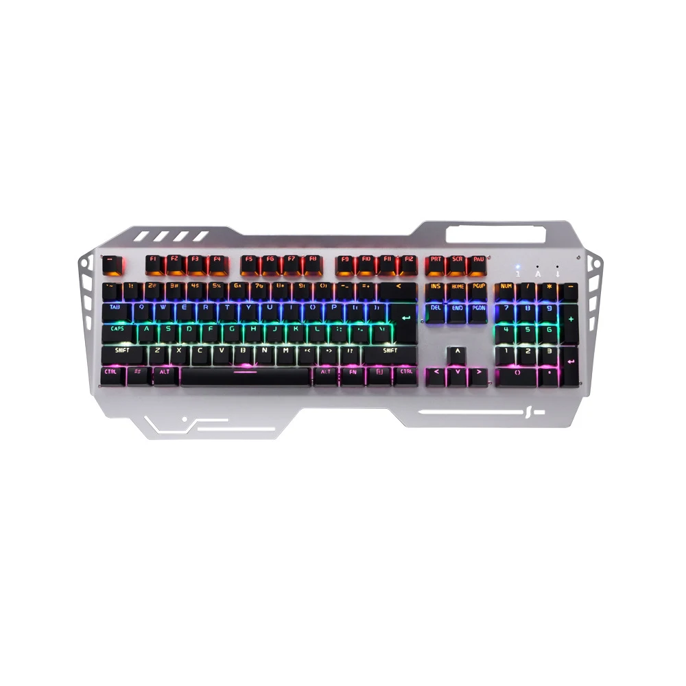 

Game Mechanical Keyboard RGB Backlit Blue Switch Mechanical Gaming Keyboard With Mobile Phone Holder Wrist Support For Gamers