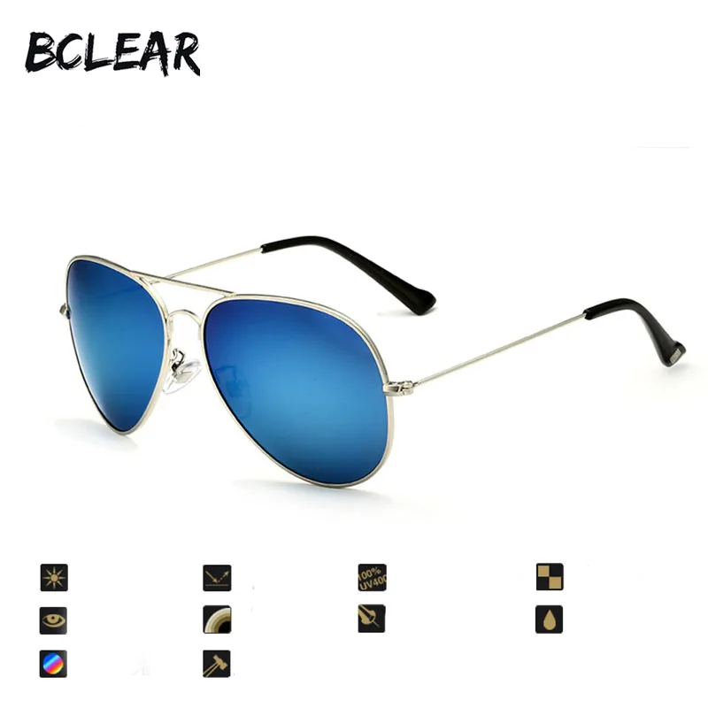 BCLEAR hot unisex fashion sunglass high quality polarized classic double bridges mirror UV400 sunglasses Anti-Reflective popular