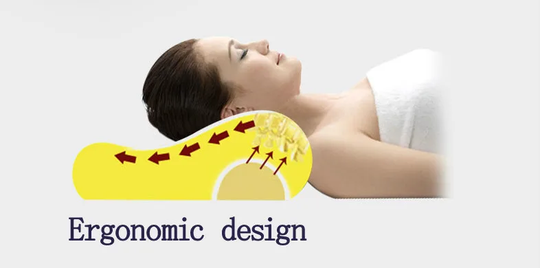 Медленный отскок Продвижение пены памяти подушка Ортопедическая латексная подушка для шеи волокно медленный отскок шейки Здоровье Уход Новые поступления
