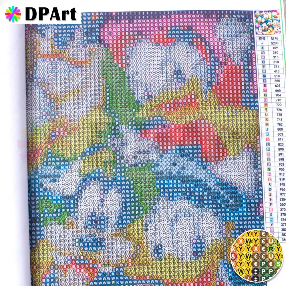 mosaico ponto cruz cristal tríptico decoração m511