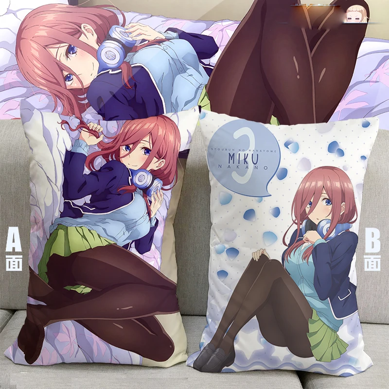 

Anime Go-Toubun no Hanayome Nakano Ichika Nino Miku Dakimakura Hugging Body Pillow Case Bed Cushion Pilow Cover 2WAY 35x55cm