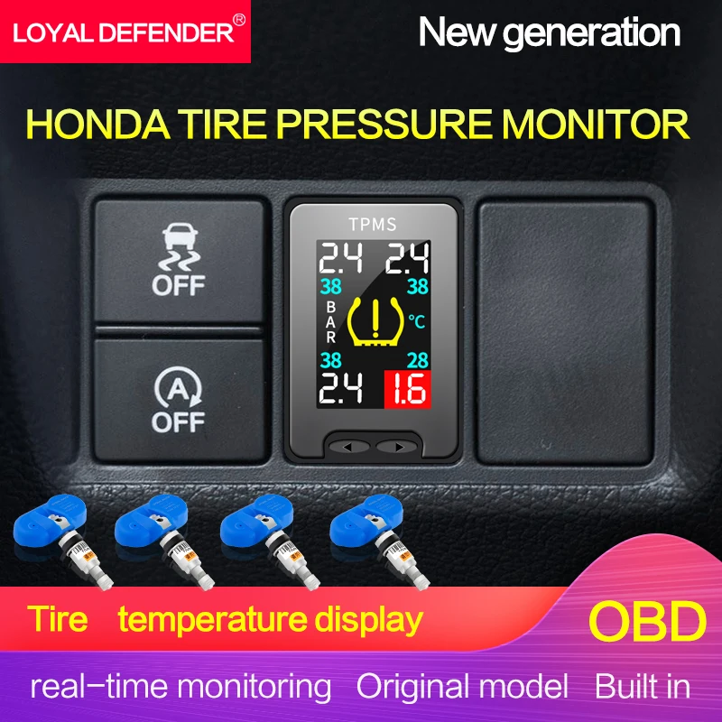 OBD система контроля давления в шинах OBD TPMS Простая установка для Honda