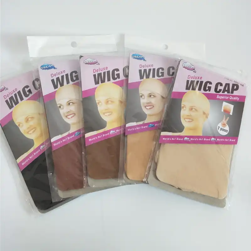 brown wig cap