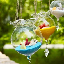 Подвесная стеклянная ваза для аквариума стеклянный террариум с кулонами подсвечники для свадебного мероприятия для дома(только стекло