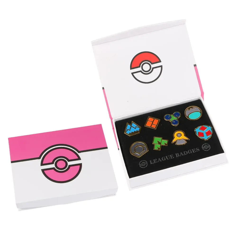 8Pcs Set Hall Roads Metal Badge Brooch Action Figures Cartoon Cosplay With Box