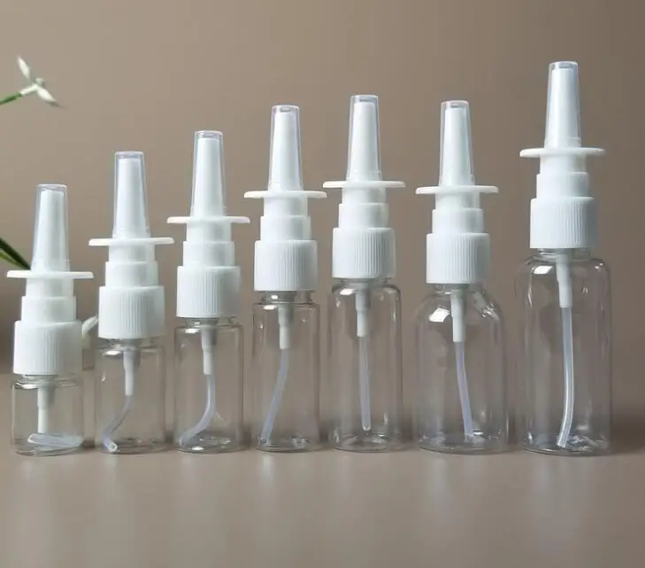 

2Pcs/Lot 10ml 20ml 30ml Empty Plastic Nasal Spray Bottles Pump Sprayer Mist Nose Spray Refillable Bottle