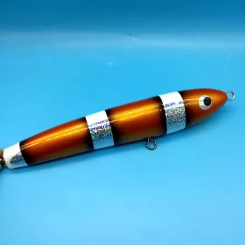 

HOOFISH 1PCS Big Game Wood pencil fishing lure 85g/20cm GT Surface Trolling Lure Handmade hard lure