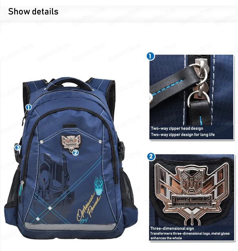 Трансформеры Детский водонепроницаемый рюкзак мальчик мультфильм школьный портфель с анимэ Детский рюкзак анти-горб школьный рюкзак