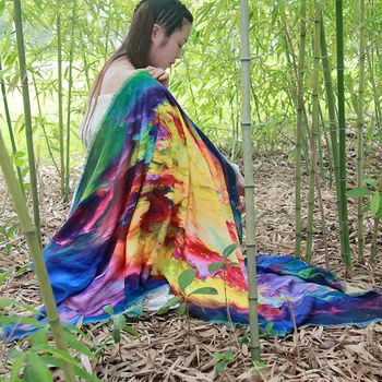 

Cashmere-like Female Scarf Autumn Winter Leisure Large Size National Style Sunscreen Shawls High Quality Printed 70*180CM Scarf