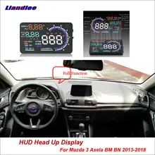 Liandlee Автомобильный дисплей HUD для Mazda 3 Axela BM BN 2013- динамический компьютер для вождения HD проектор экран OBD II детектор