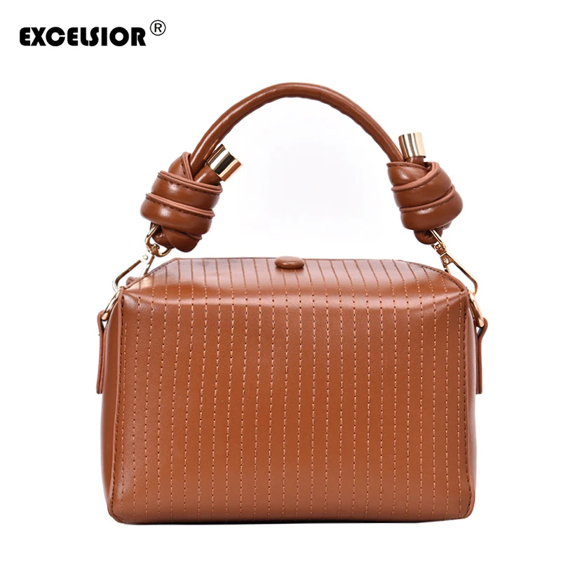 

EXCELSIOR Fashion New Mini Flap Women's Bags High Quality Crossbody Bag Casual Pu Leather Handbag with Large Capacity Bucket Bag