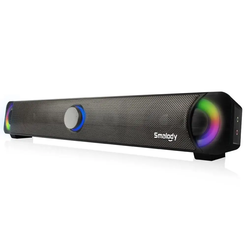 

New Wired LED Lights Speaker HIFI Stereo speakers for Computer Noise Canceling High Quality Loudspeaker Supported Voice Control