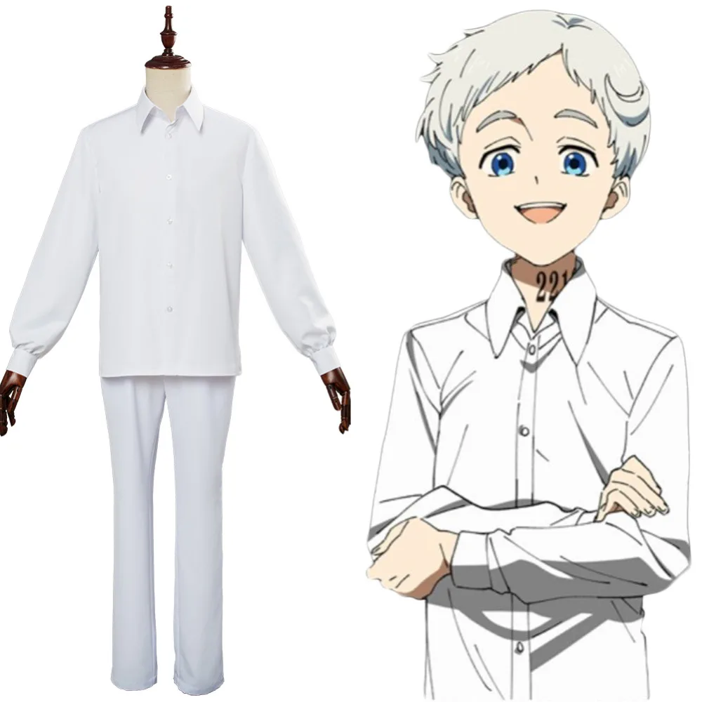 Yakusoku no Nebarando The Promised Neverland Ray Norman Cosplay Costume Outfit White Uniform Halloween Carnival Costumes | Тематическая
