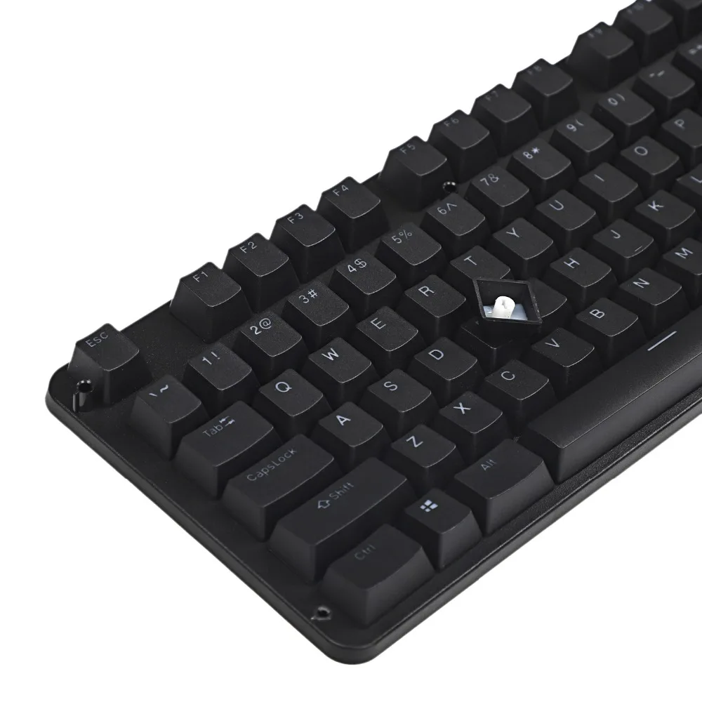 YMDK PBT Black White OEM Profile 108 Key Douhle Shot Shine Through Keycap For Corsair Logitech Razer Coolermaster