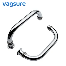 2Pcs Lot ABS Stainless Steel Polished Double Hole Enclosure Shower Door Handle For Shower Cabin Accessories