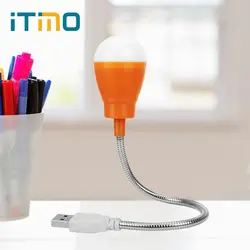 ITimo USB лампа форма ночник подходит для power Bank гибкая рука свет светодио дный аварийный светодиодный светильник случайный цвет регулируемый