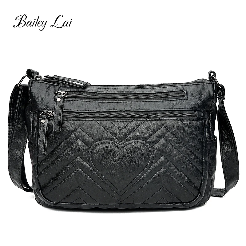 BAILEY LAI 2019 Women Messenger Bags Small Leather Shoulder Bag Female Sac A Main Vintage Bags For Girls Crossbody Bag New Black BAILEY LAI 2019 Women Messenger Bags Small Leather Shoulder Bag Female Sac A Main Vintage Bags For Girls Crossbody Bag New Black