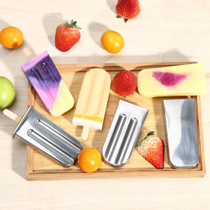 

Stainless Steel DIY Ice Lolly Stick Maker Mold Ice Cream Moulds Reusable Tool LBShipping
