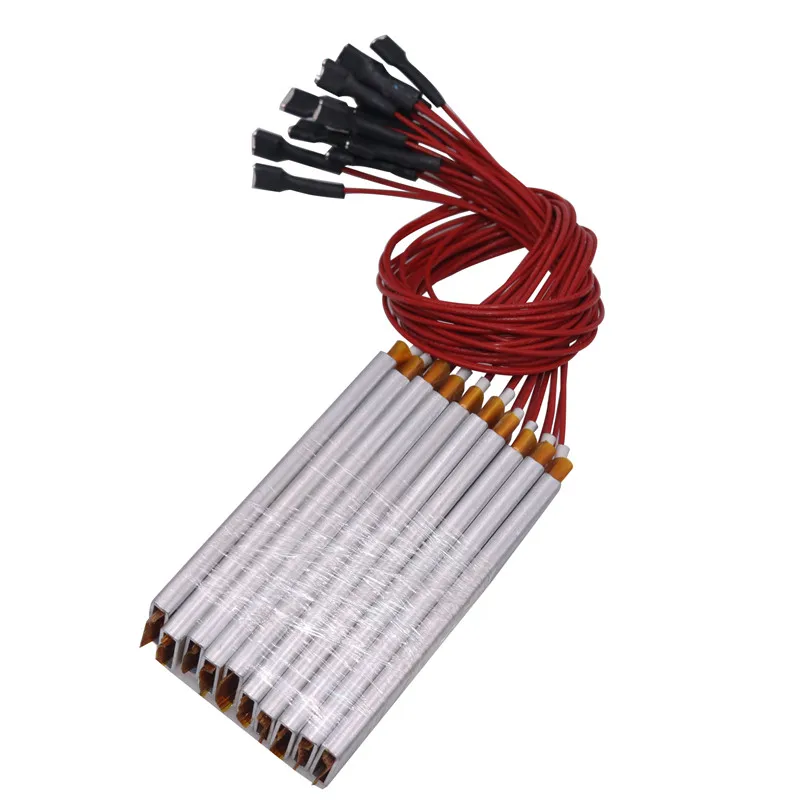 

10 pcs Connectors Terminals PTC heating element 220/110/12V Positive Temperature Coefficient Ceramic heater 30cm cable