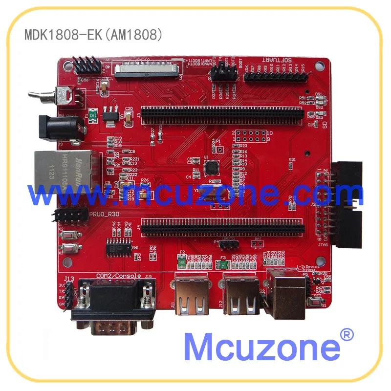 AM1808, MDK1808 комплект разработки, 456 МГц процессор, 128 Мб DDR2, Ethernet, USB OTG, UART