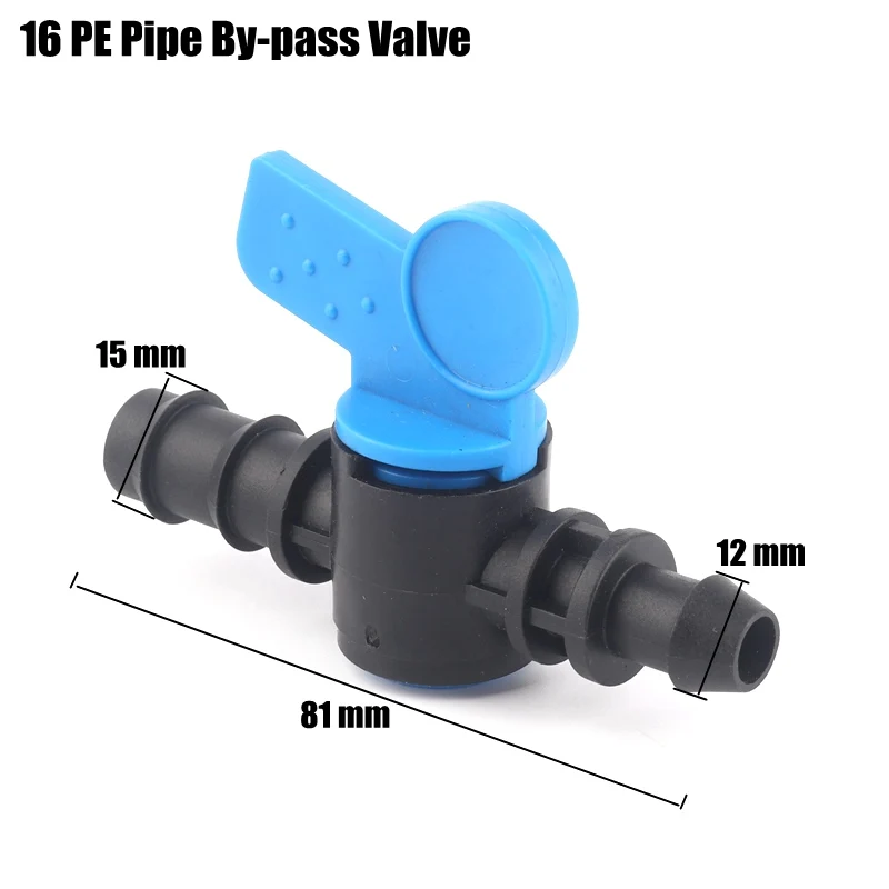 5 шт. 16 мм, pe, труба Тип розетки байпас шаровой клапан Капельное орошение лента Разъем Micro USB для полива и орошения жесткая труба перепускной клапан+ шайба