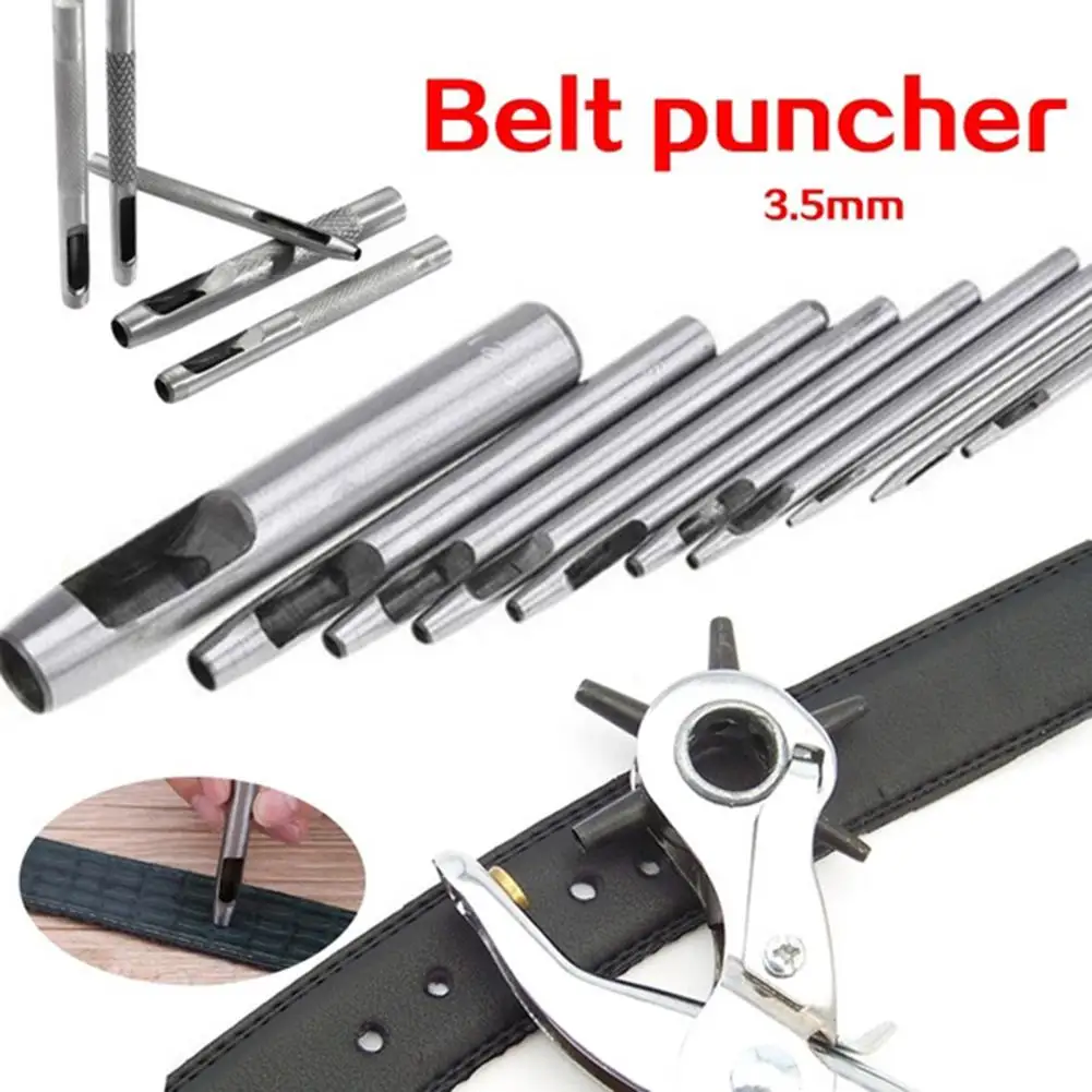 

1Pc 3.5mm Steel Hollow Leather Belt Round Hole Puncher DIY Punch Drilling Tool Set