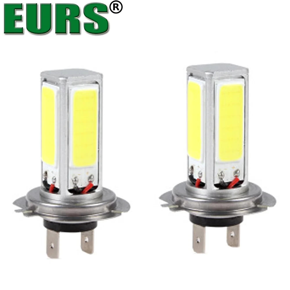 EURS Led H7 Лампа мотоциклетный светильник 20 Вт чип COB лампа дневного света для