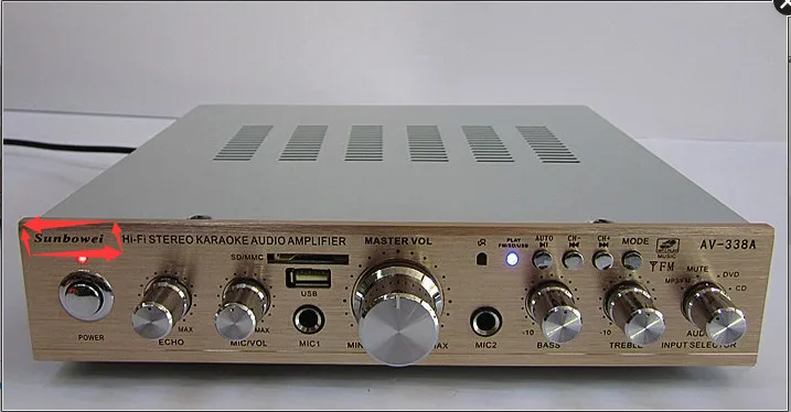 Супер тонкий домашний усилитель мощности 150 Вт + AV338 с Bluetooth и Usb-картой