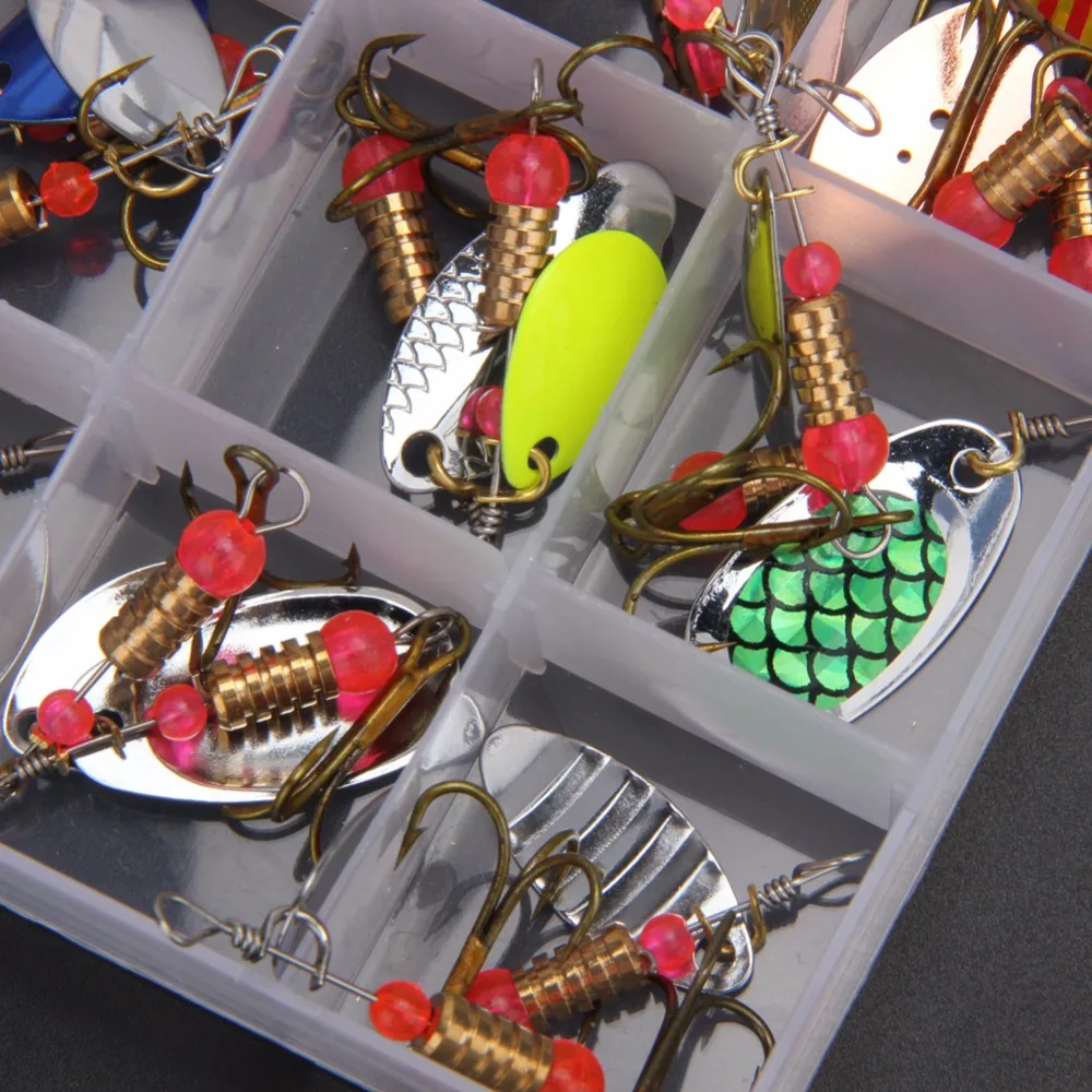 

30pcs/box Metal Fishing Lure Fish lures Sheet Life-like Swimming Trout Spoon Spinner Bait Isca Artificial Peche Tackle Hard Bait