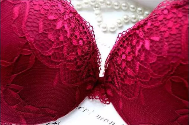 sexy bra panty set Sexy Women Deep V Lace Decro Underwire Bra Set Push Up Solid 32A-38C Bra Outfit womens lingerie sets