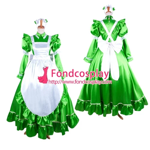 

satin Sissy maid dress lockable Uniform cosplay costume Tailor-made[G1483]