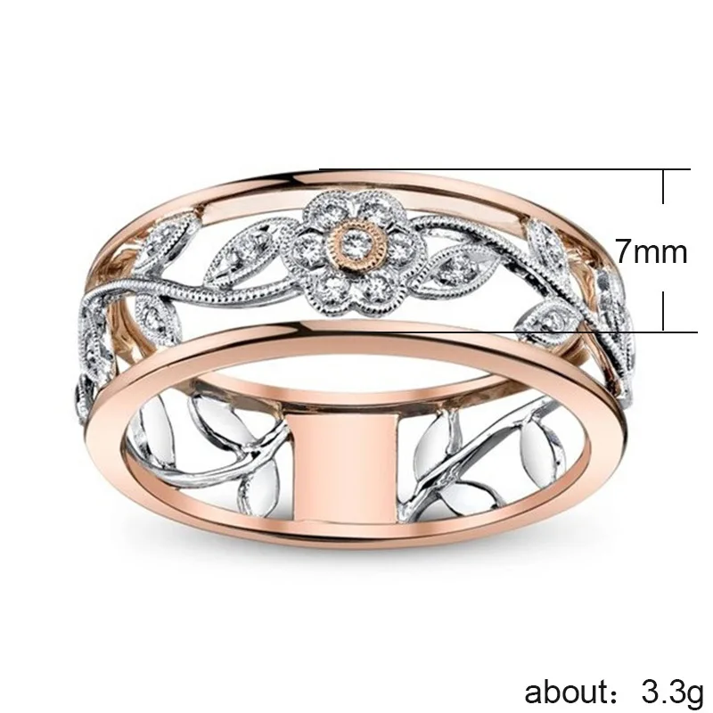 Серебряного цвета круглой формы сияющая элегантность, прозрачный CZ цветок палец фирменные кольца для женщин Свадебные ювелирные изделия