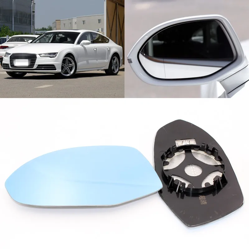 Для Audi A7 большое поле зрения синее зеркало с антибликовым покрытием зеркало заднего вида автомобиля Отопление модифицированное широкоугольное светоотражающее зеркало заднего вида