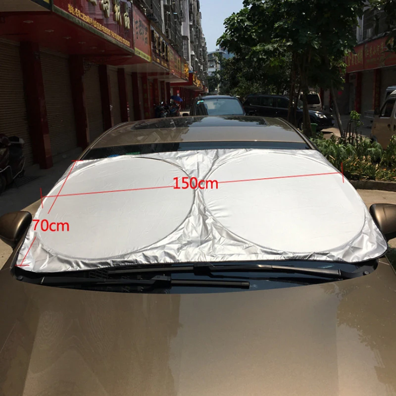 Size 150 x 70cm Car Sunshade Sun Shade Front Rear Window Film Windshield Visor Cover UV Protect
