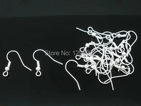 

300Pcs Silver Plated Earrings Wire Hooks Jewelry Making DIY Charms Component Wholesales 18x18mm