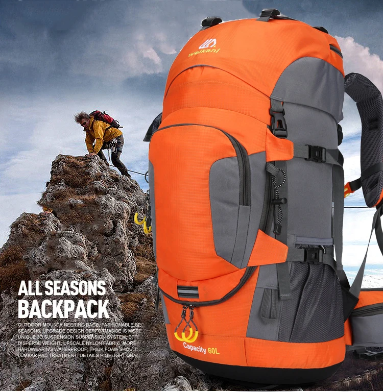 60L унисекс водонепроницаемый мужской рюкзак дорожная сумка спортивная сумка для отдыха на открытом воздухе Кемпинг Альпинизм Туризм Альпинизм рюкзак для мужчин