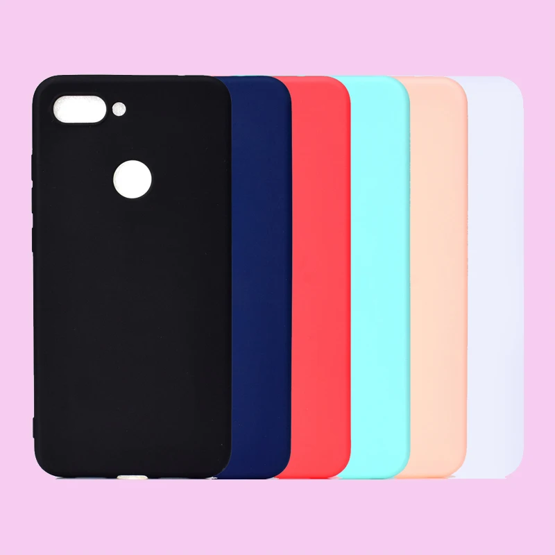 

Fashion Candy Macaron Colors Soft TPU Case Mobile Phone Bags Silicone Back Cover Shell Coque Fundas Hull for xiaomi Mi 8 Lite