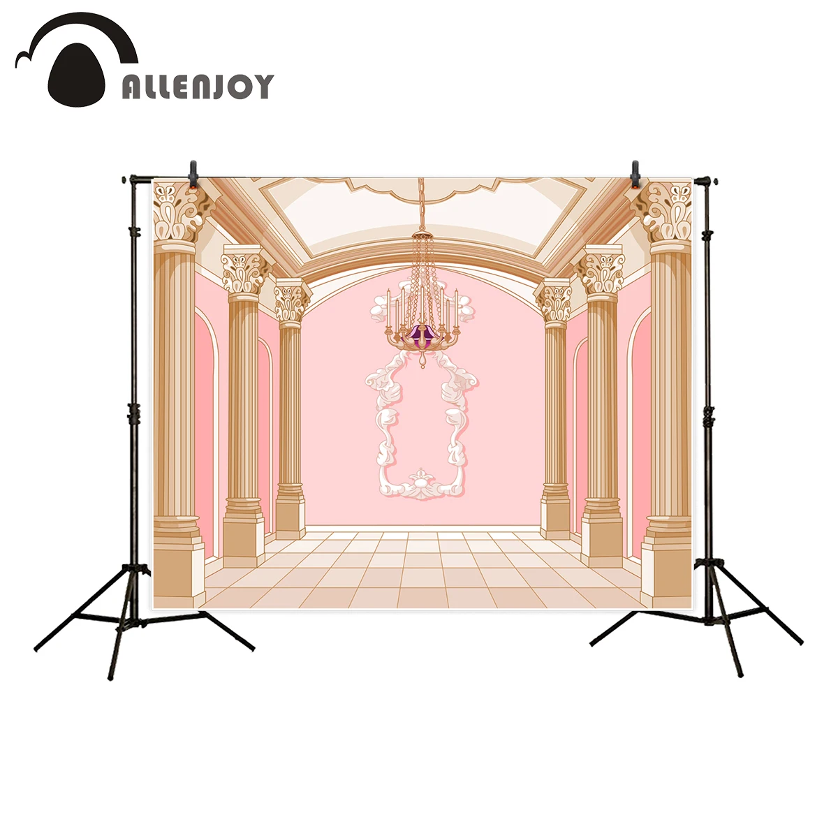 Allenjoy розовый мультфильм дворец фотография Фон принцесса девушка фон Фотография