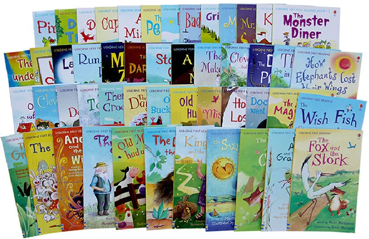 50 Books/Set Usborne My First Reading Library in English Picture  Educational Book for Children Words kids Learning Books