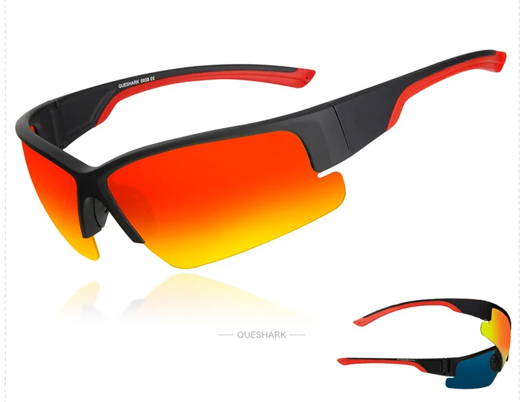 QUESHARK мужские ультралегкие HD поляризованные солнцезащитные очки для рыбалки Спортивные UV400 походные очки ночного видения рыболовные очки