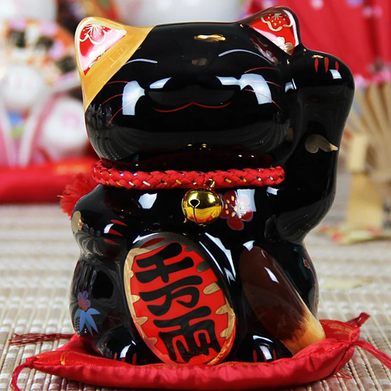 Koop Grote Kleine Keramische Chinese Lucky Cat Wenken Fortune Kat Beeldjes Lucky Charm Spaarpot Woondecoratie Ornamenten