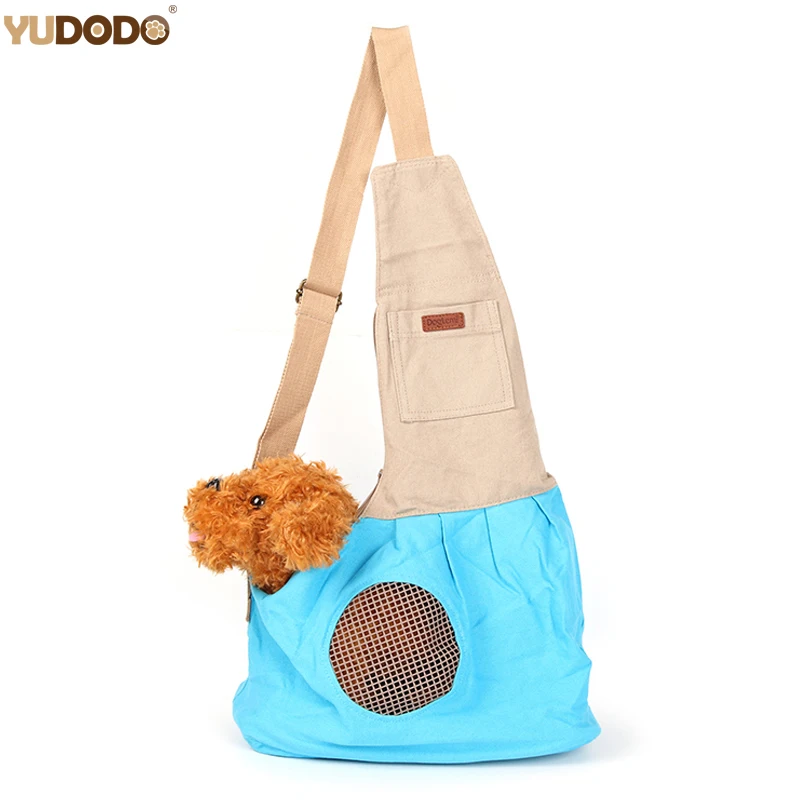 

Hand-free Breathable Canvas Dog Carriers Portable Small Dogs Puppy Cats Slings Outdoor Travel Shoulder Chest Pet Carrying Bags