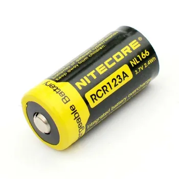 

Nitecore NL166 RCR123A 3.7V 2.4Wh 650mAh 3A Li-ion Rechargeable Battery with Protected PCB (1pcs)