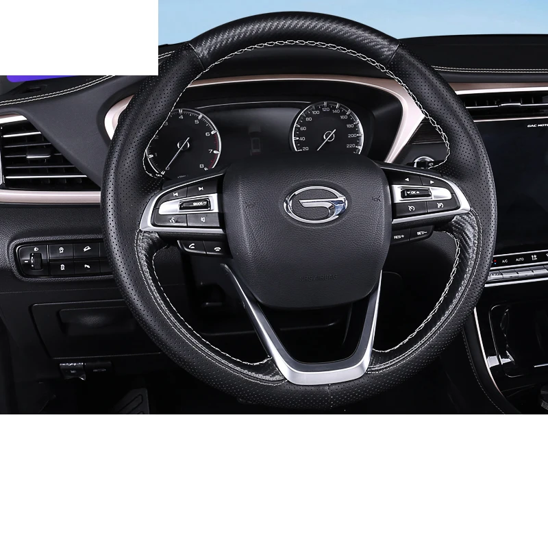 

Lsrtw2017 Genuine Leather Car Steering Wheel Trim Cover for Trumpchi Gs5 2012 2013 2014 2015 2016 2017 2018 2019 2020