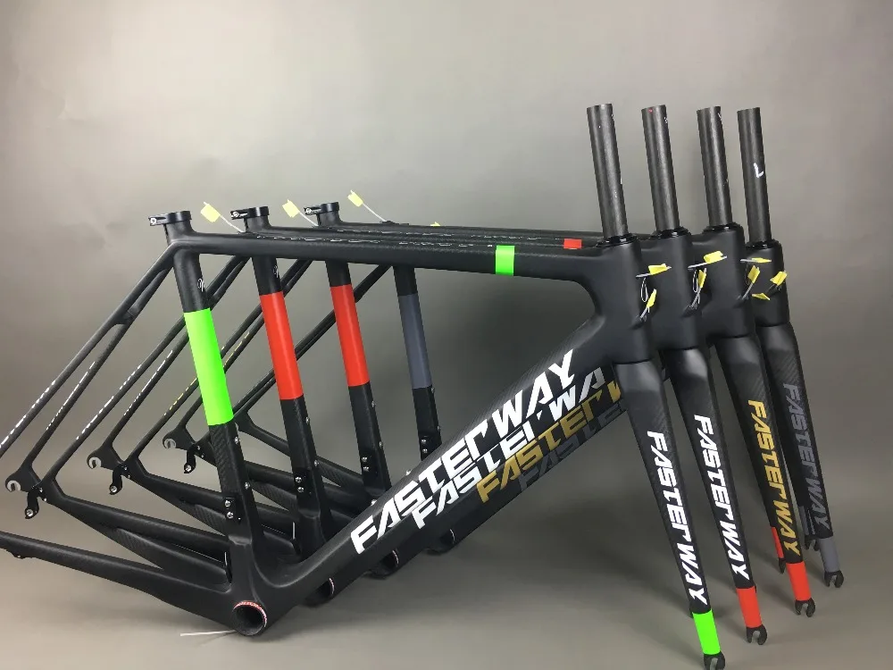 Excellent classic design FASTERWAY PRO full black with no logo carbon road bike frameset:carbon Frame+Seatpost+Fork+Clamp+Headset,free ems 150