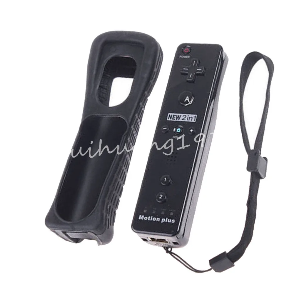 New Styling Motion Plus Remote Controler For Nintendo Wii Game + Wrist + Silicone Case With