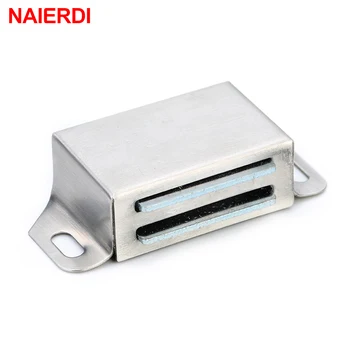 

NAIERDI Cabinet Catches Stainless Steel Magnetic Door Stop Closer Kitchen Damper Buffer For Cupboard Wardrobe Furniture Hardware